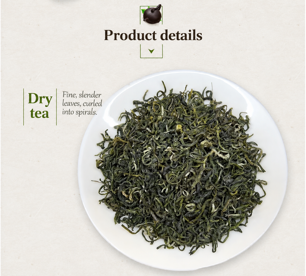 Biluochun dry tea details